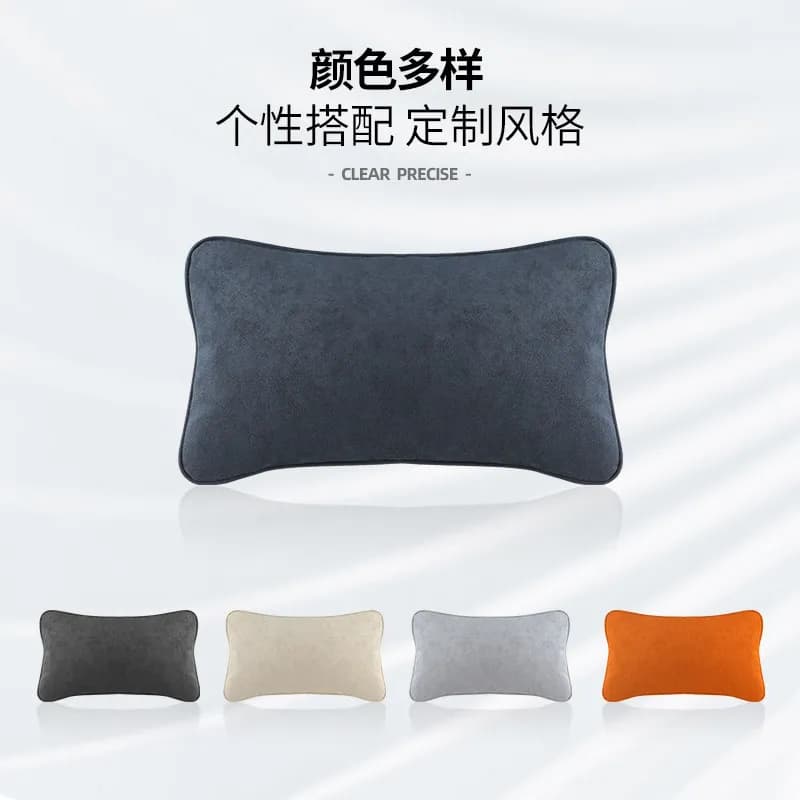Car Seat Hidden Headrest Neck Pillow Lumbar Support Microfiber Suede Interior Accessories for Zeekr 001 2023-2025