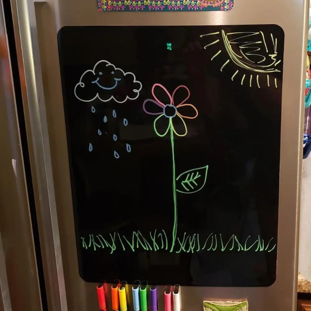Adesivo per frigorifero Adesivi per lavagna in PET Programma Tavolo da disegno magnetico rimovibile 30 * 21 cm Puntelli magnetici per foto in età prescolare