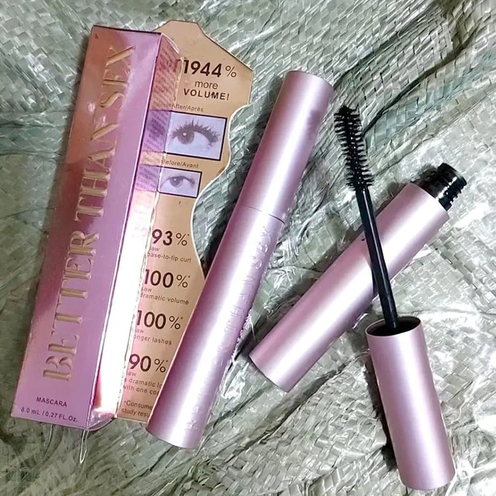 Mascara Volumizzante 8ml Better Than Sex, Tubo Rosa Impermeabile Anti-sbavature Resistente al Sudore per Ciglia Incurvanti e Allunganti