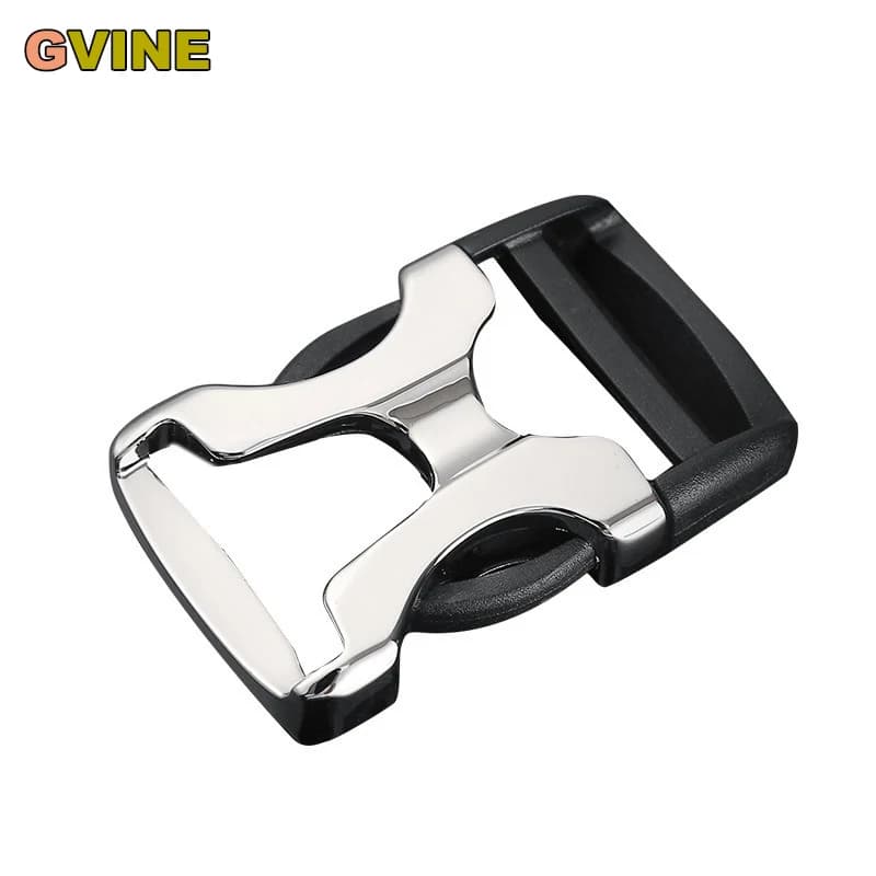 2 pezzi fibbia a sgancio rapido 25 mm in metallo con fibbie di regolazione in plastica accessori per borsa tracolla per bagagli tessitura per zaino