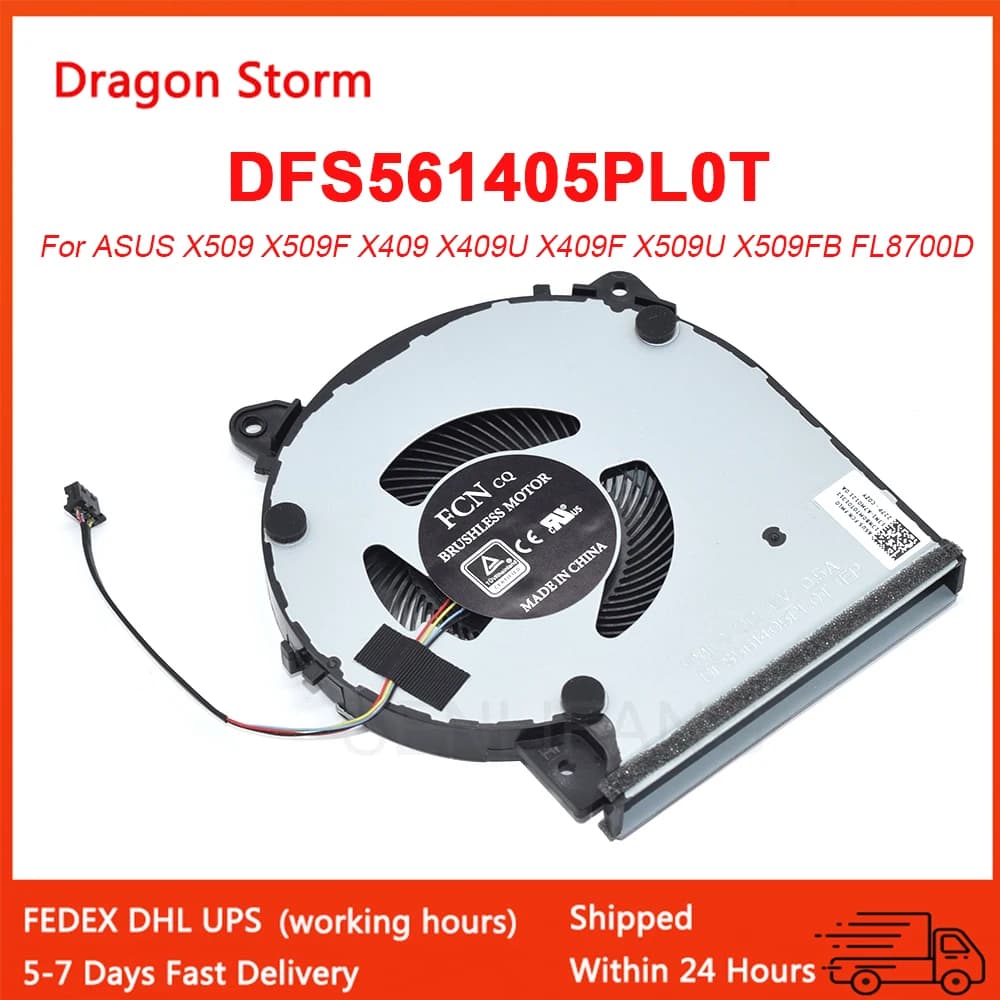 Nuovo muslimatexlimb Notebook CPU Cooling 5V 0.5A per ASUS X409 X409F X509 X509F A509 X409FA CPU Cooler ventola del radiatore
