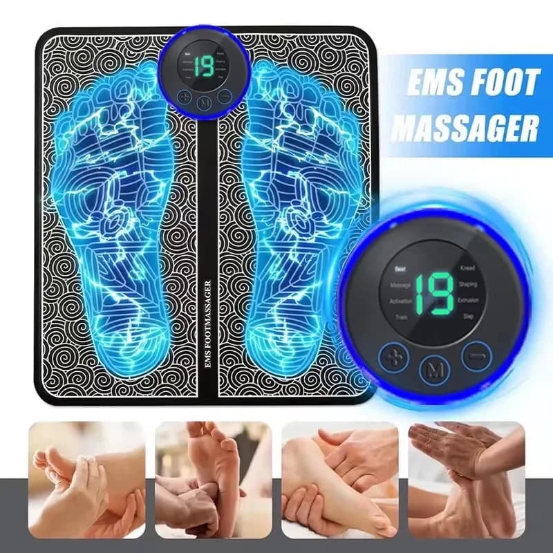 Electric foot massage pad, for muscle relaxation, training, fitness, outdoor sports, home, family, relaxation