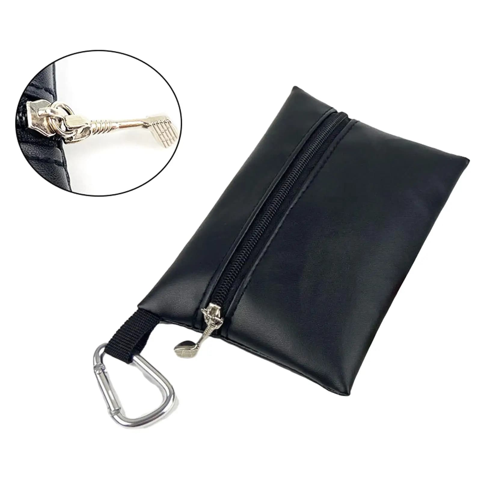 Golf Tee Storage Pouch PU Material Portable Golf Ball Carry Bag Multipurpose Holder Waist Bag for Golf Accessories Sport