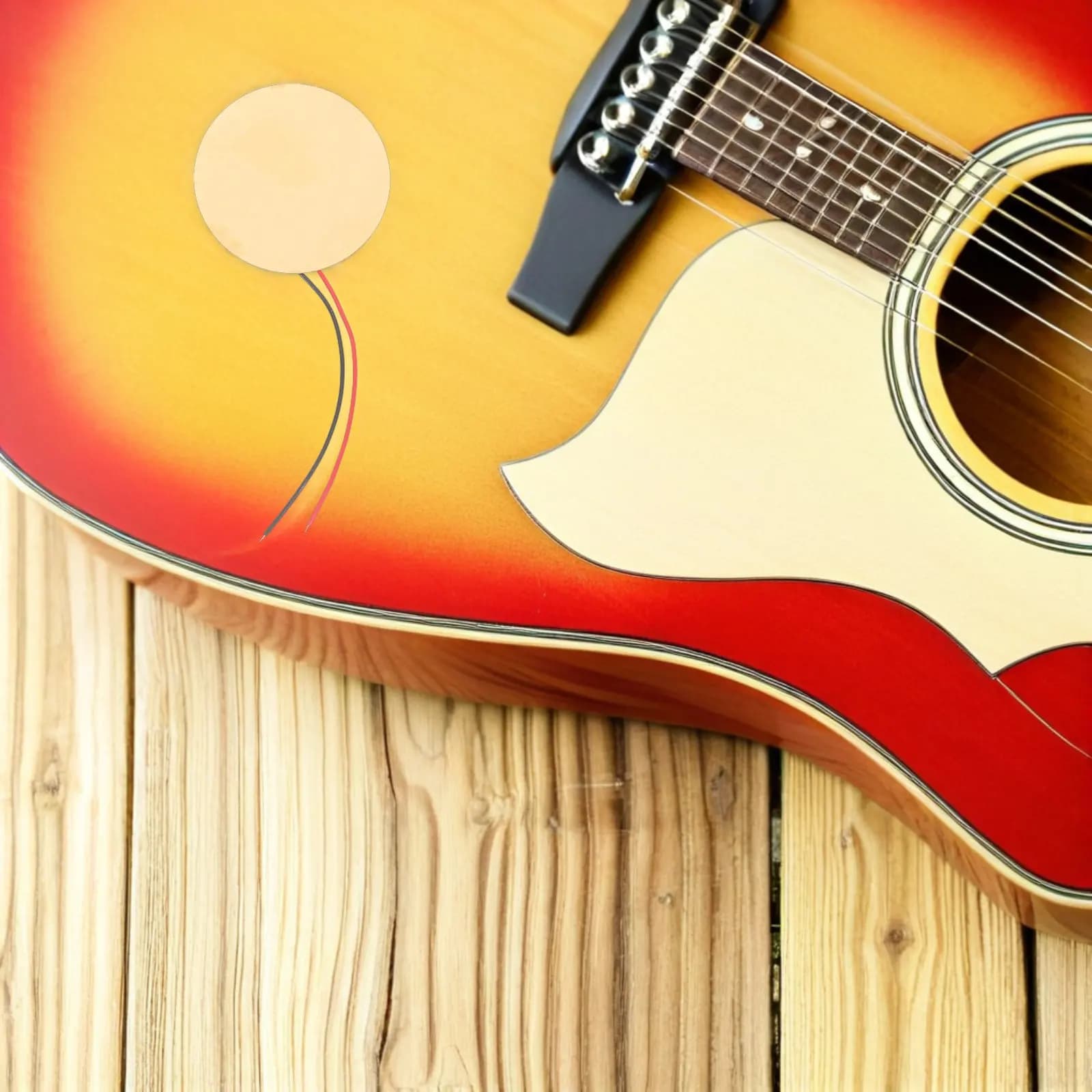 Kit Trasduttore Piezoelettrico da 32 Pezzi con Piastra in Rame di Precisione per Installazione nel Foro del Suono di Chitarra Acustica, Ukulele, Mandolino e Chitarra Classica