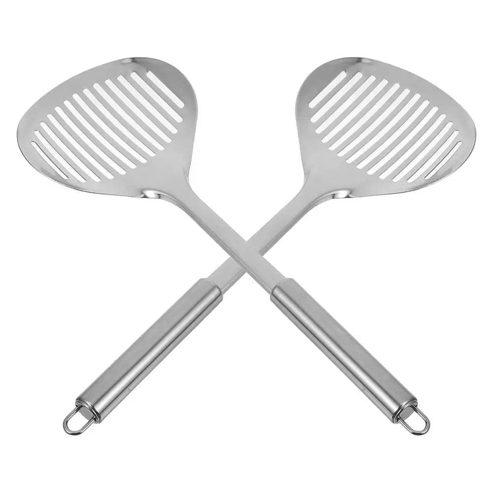 2pcs Stainless Steel Cat Litter Scoop: Metal Poop Scooper for Litter Box - Wide Sifting Shovel for Easy Cleaning Pet Waste Tool