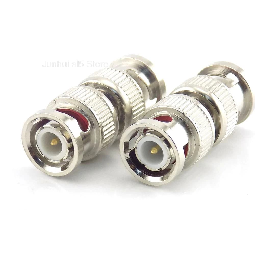 10 pz Bnc Maschio A Bnc Maschio Connettore Adattatore Spina RF CCTV Telecamera di Sicurezza Accoppiatore Coassiale Accessori Video B5