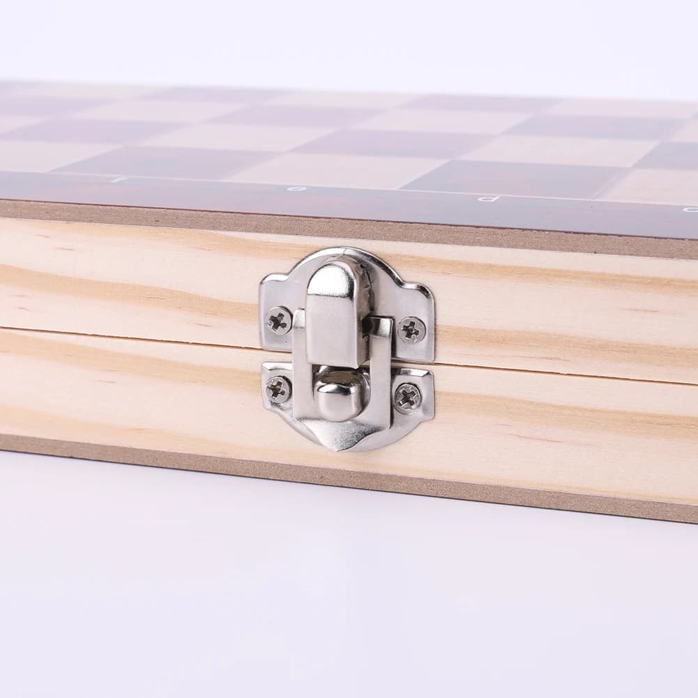 29x29cm Chess Wooden Set Developing Strategic Thinking Foldable Chess Board Best Gifts Wood Board Game No Toxic for Boys Girls
