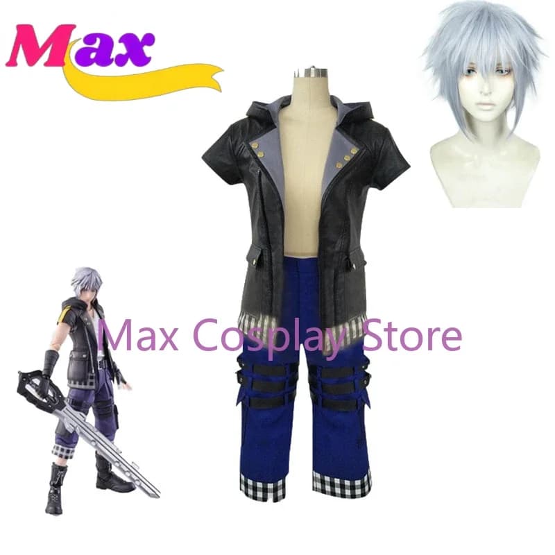 Costume da Cosplay di Riku del Gioco Anime Kingdom Hearts, Uniforme su Misura