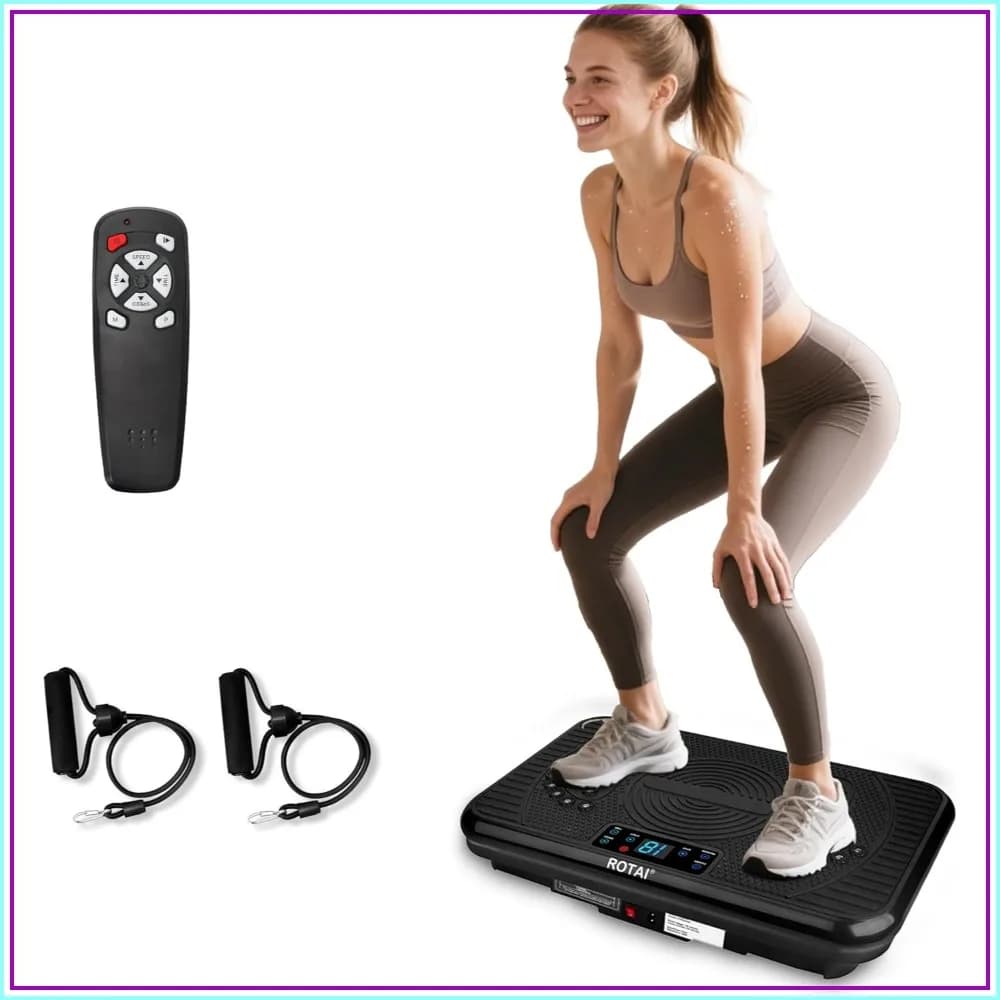 Vibration Plate Exercise Machine for Lymphatic Drainage & Weight Loss, 400 lbs Capacity Whole Body Shaking Platform