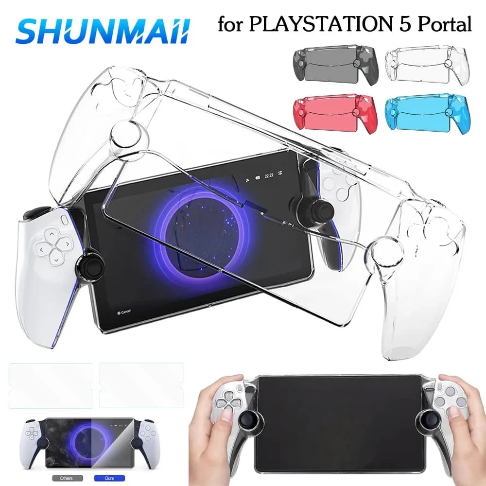 Custodia protettiva trasparente per custodia protettiva per PS5 custodia per Console di gioco portatile antigraffio in pelle per portale PlayStation 5