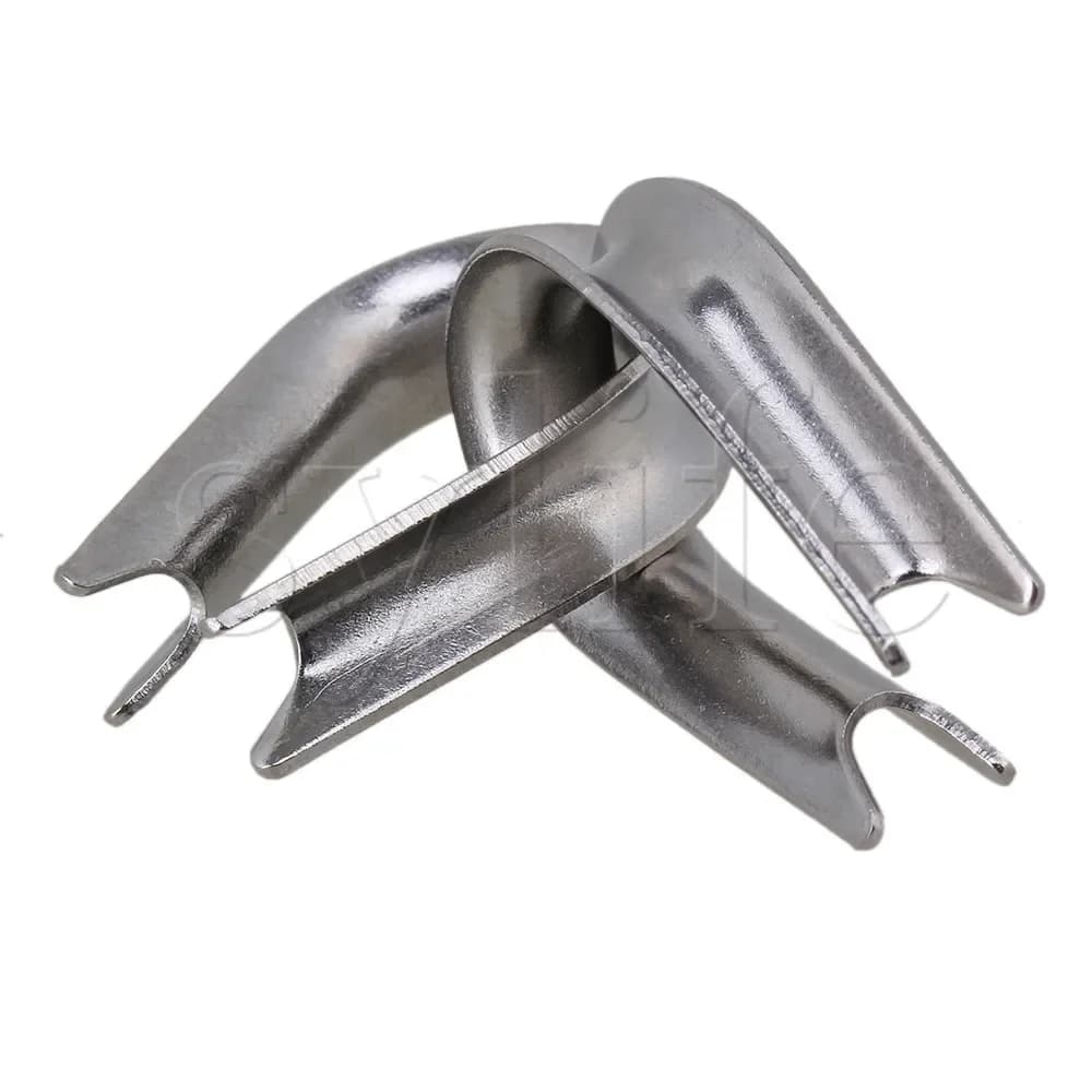 Ditali per funi metalliche resistenti da 10 pezzi - Manicotti ad anello per cavi da 5 mm per sartiame e uso marino