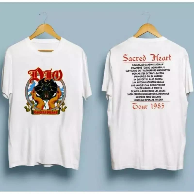 Maglietta Dio Vintage Design Sacred Heart Tour 1985 taglia S-5XL