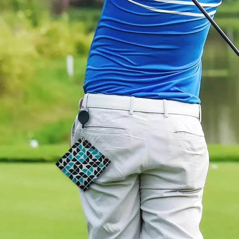 652F Asciugamano da golf Mazza per palline da golf per pulisci testa Pallina da golf Asciugamano per pulizia impermeabile con