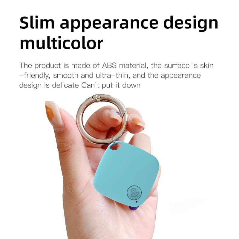 HOMEFISH Mini Localizzatore Bluetooth 5.0 Anti-Smarrimento Rotondo per Animali Domestici, Bambini, Borse, Portafogli - Smart Finder