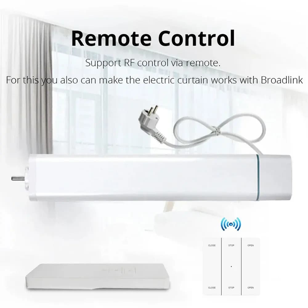 Controllo app Smartthings motore per tende a scorrimento motorizzato Zemismart Z-wave con binario per tende personalizzato