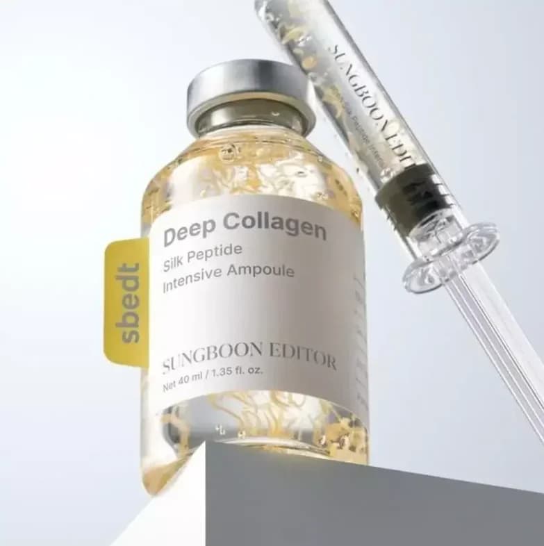 Set di Essenze Idratanti SUNGBOON EDITOR da 40ml con Collagene Profondo e Peptidi di Seta, Ampoule Intensiva per Rassodare la Pelle e Levigare le Rughe
