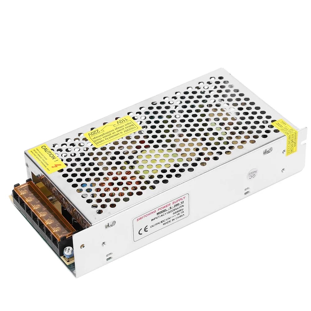 Switch Power Supply Driver Adapter DC12V Aluminum Alloy LED Screen Light Bar 3D Printer(AC100240V )