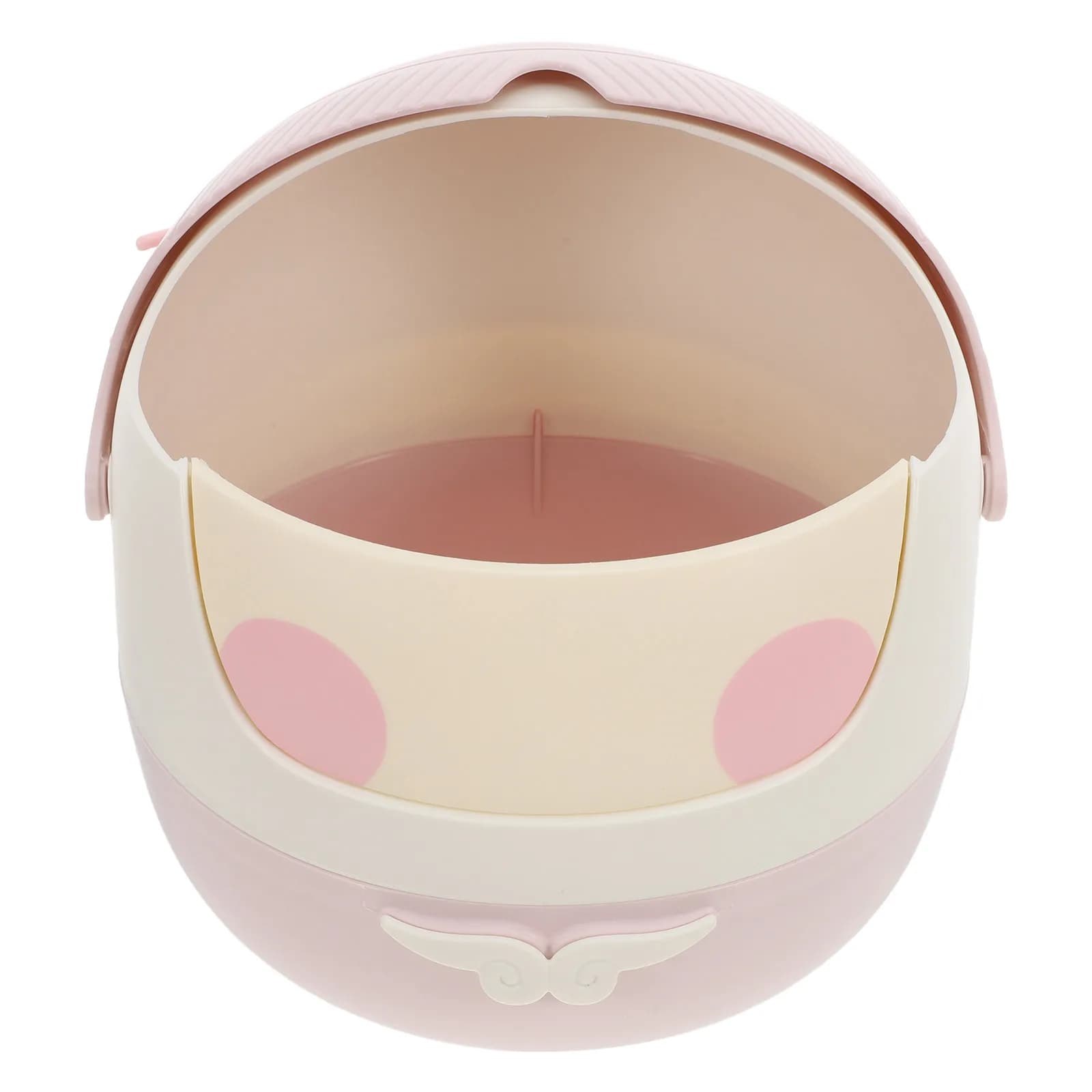 Cartoon Desktop Trash Can Small Flip Lid Cute Mini Wastebasket Compact Tabletop Garbage Bin for Room Office Home
