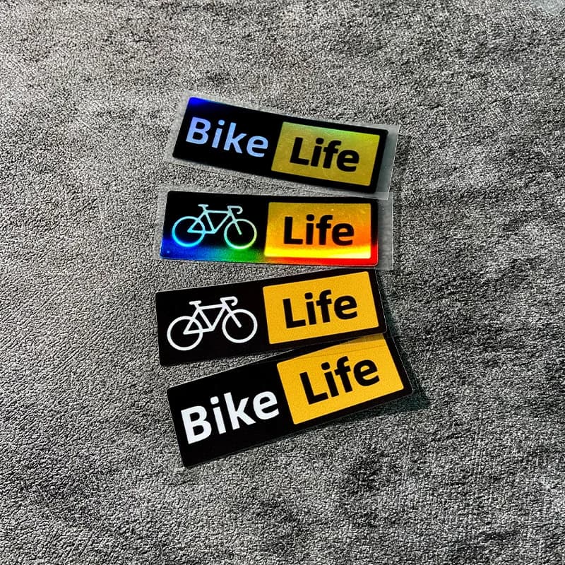 2 Pezzi Adesivi Impermeabili per Bici, Moto e Casco - Decorazioni per Veicoli