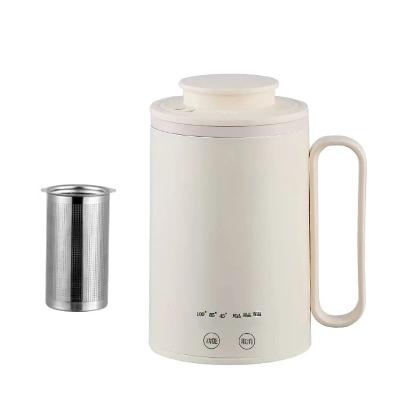 Mini 400ml Bollitore Elettrico Da Viaggio Portatile Riscaldamento Acqua Teiera Tazza 300W Riscaldatore Per Il Latte Caldaia Smalto In Ceramica fodera