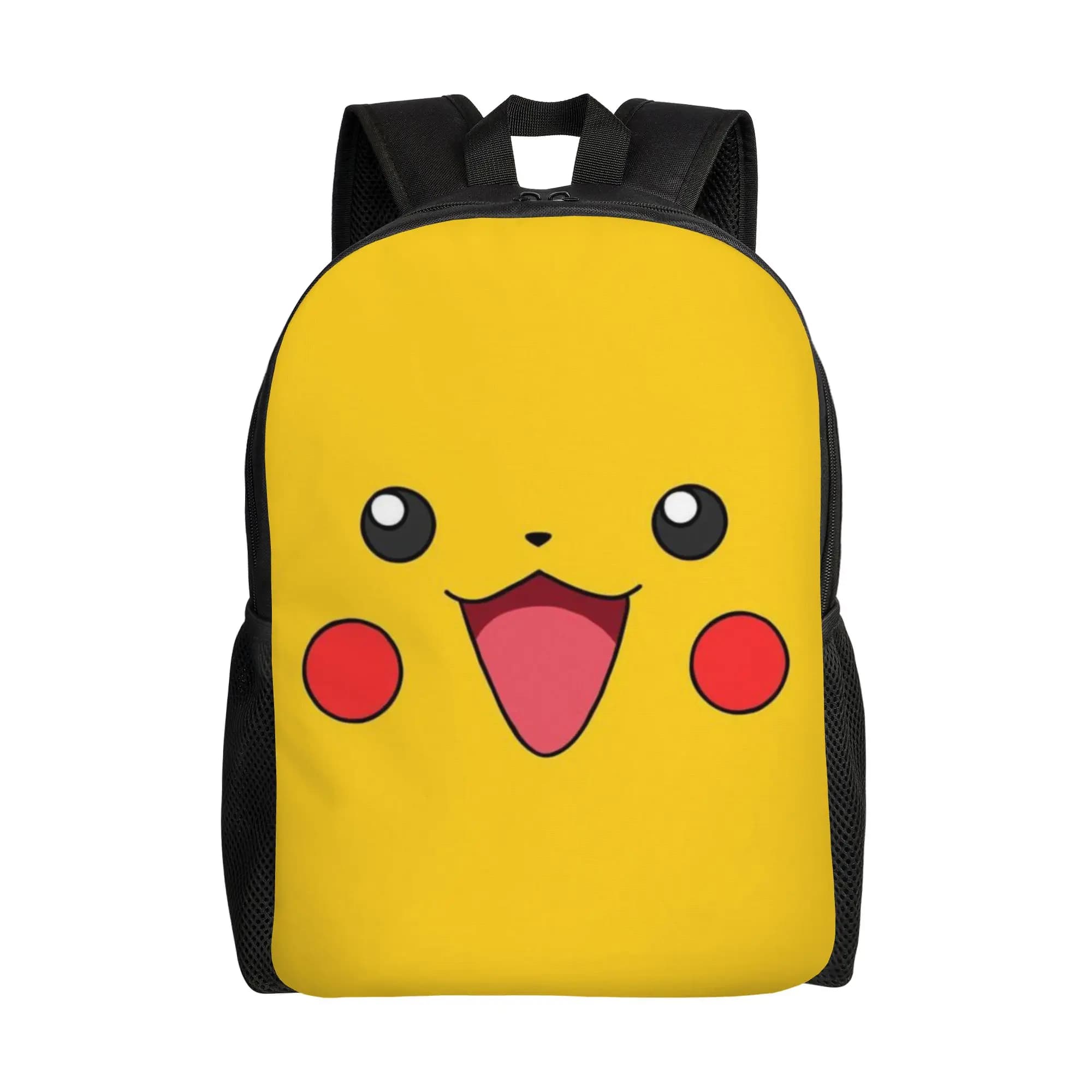 Zaino Casual per Ufficio con Cartone Animato Pikachu e Guance Rosse, Ideale per il Ritorno a Scuola