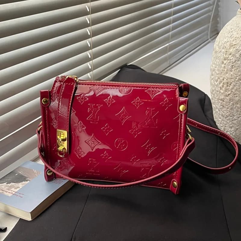 Collezione dal design classico 2026 Nuovo modello di borsa in pelle laccata di lusso - Borsa alla moda versatile per uomo e donna - Dovrebbe