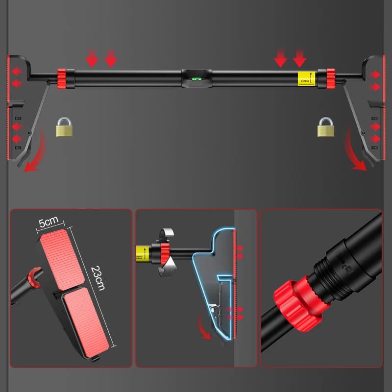 Traction bar on door Horizontal training bar for home gym