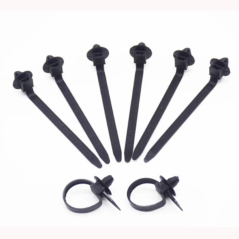 50Pcs fascette di fissaggio per cavi per Auto in Nylon nero per Auto cinturino per cavi per Auto Push Mount morsetto per fermacravatta