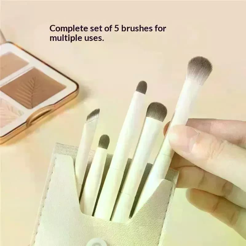 10Pcs Natural Eye Makeup Brushes Set With Storage Bag Detail Eyeshadow Brush Makeup Brush White Ultra Soft Makeup Tool