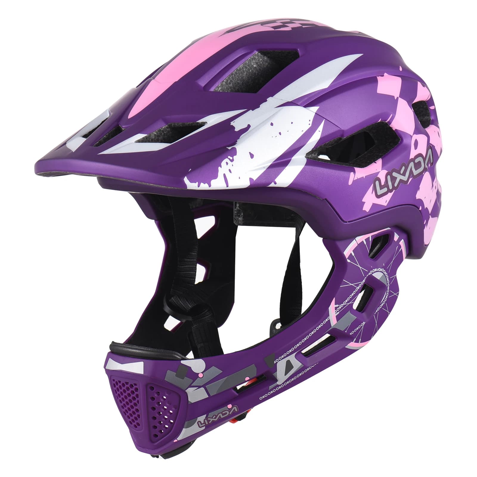 LIXADA Children's Cycling Helmet Detachable Integral Helmet Adjustable Cycling Helmet for Kids Cycling