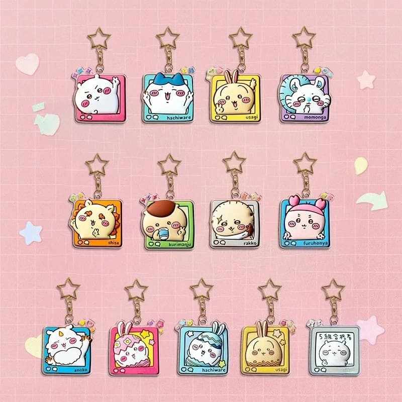 New Arrival Season 4 Gummy Themed Acrylic Pendant Keychain Cute Cartoon Character Decorative Bag Charm Key Ring
