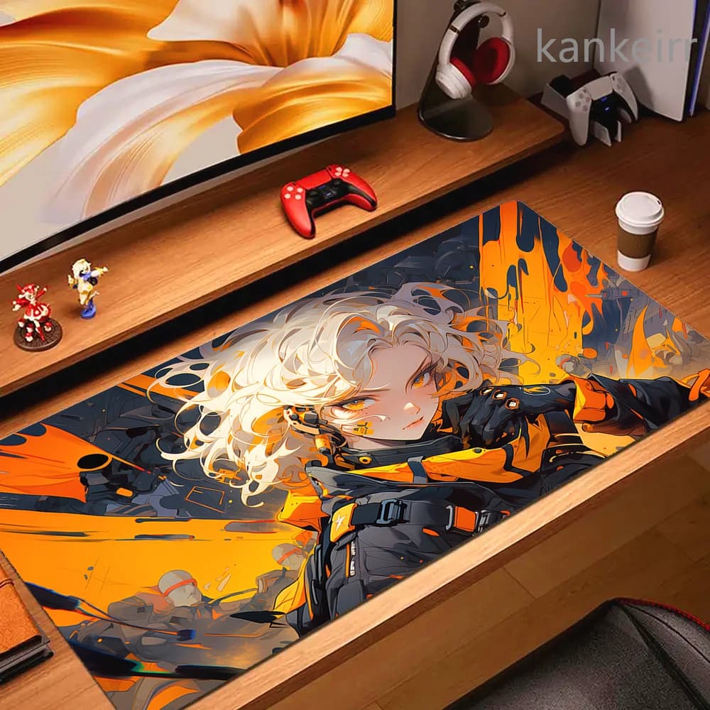 Tappetino per mouse grande Gamer Anime Kawaii Girls Tappetino in gomma Mausepad Laptop Accessori per PC Tappetino per mouse da gioco carino Tappetini per tastiera
