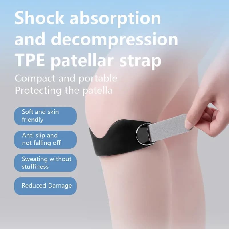 1pc/2pcs Cushion Pressure Knee Pads Patella Strap Adjustable Sport Knee Wrap Soft Pressurize Knee Patella Support Jumpers Knee