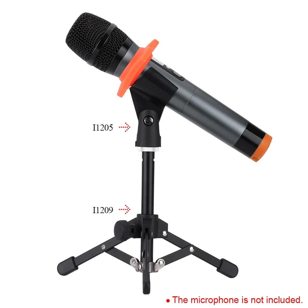 Supporto per Microfono da Tavolo Pieghevole MS-12 Mini, Accessori per Microfoni
