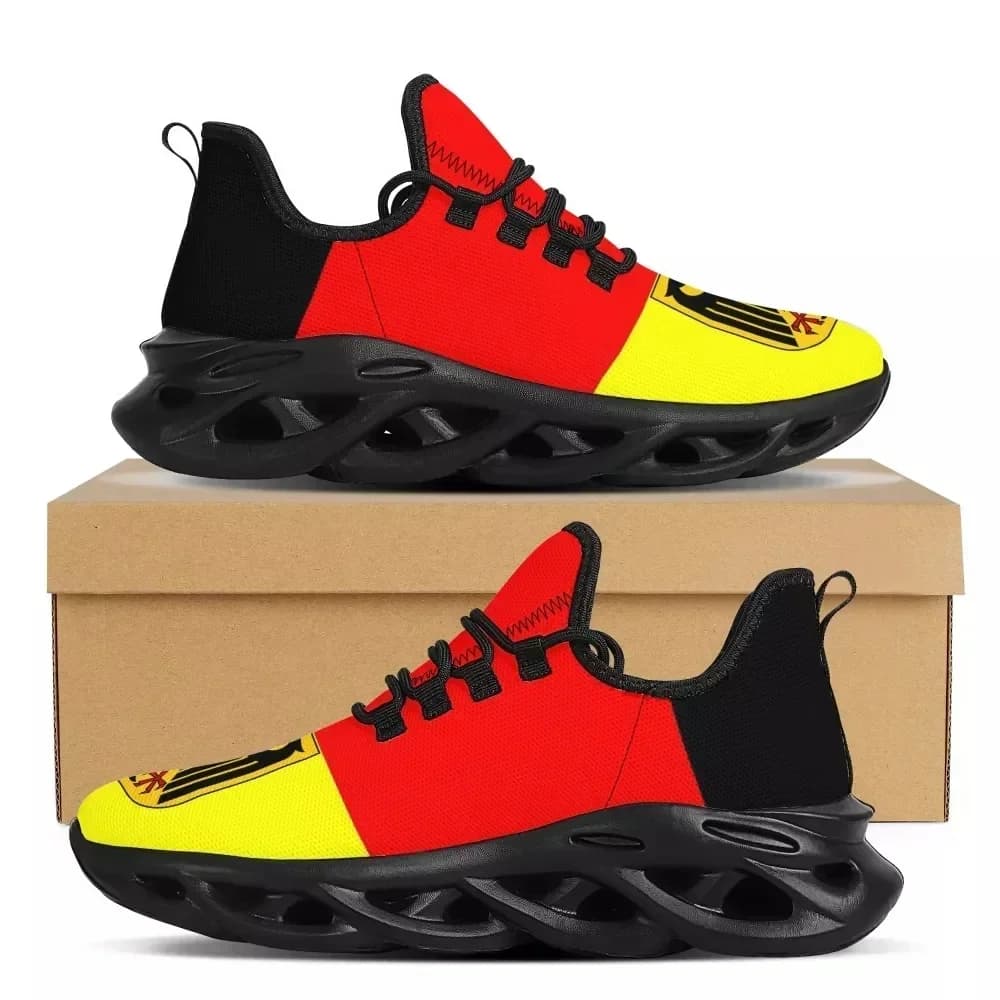 Germany Flag Print Women Mesh Swing Shoes Lightweight Lace Up Platform Sneakers Ladies Girls Outdoor Sport Shoes