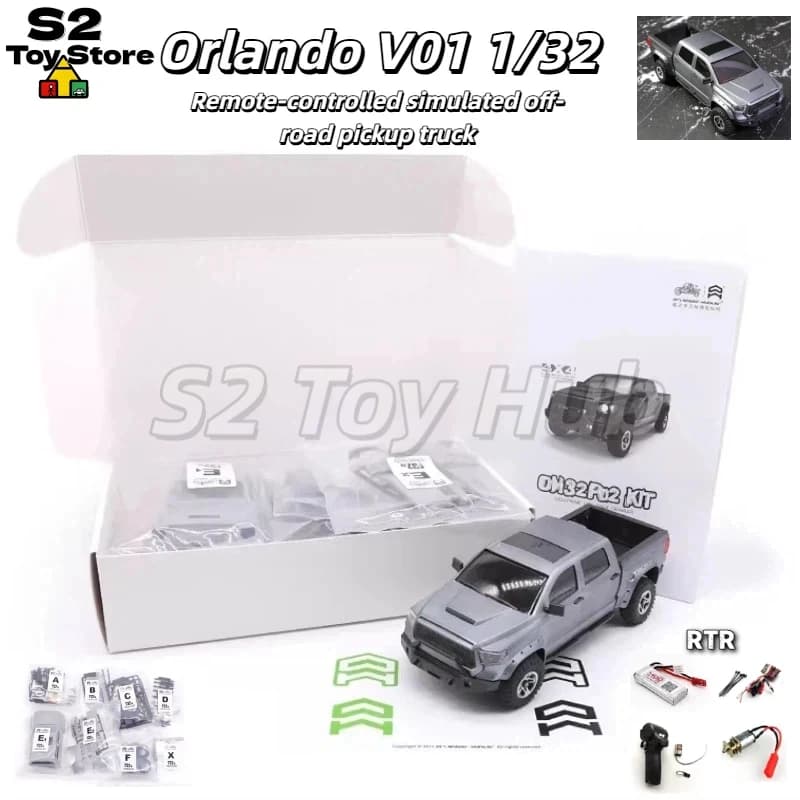Orlando Hunter Modello P02 1/32 RC Crawler KIT, Camion Fuoristrada Tundra con Sospensioni Anteriori Indipendenti, Carrozzeria Verniciata