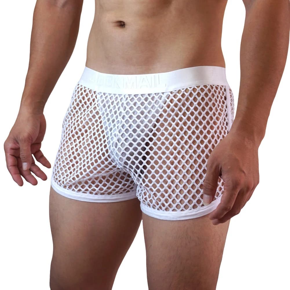 Transparent transparent men's costume for boxer, sports shorts, underwear, briefs, underwear, club, sexy, pole dance