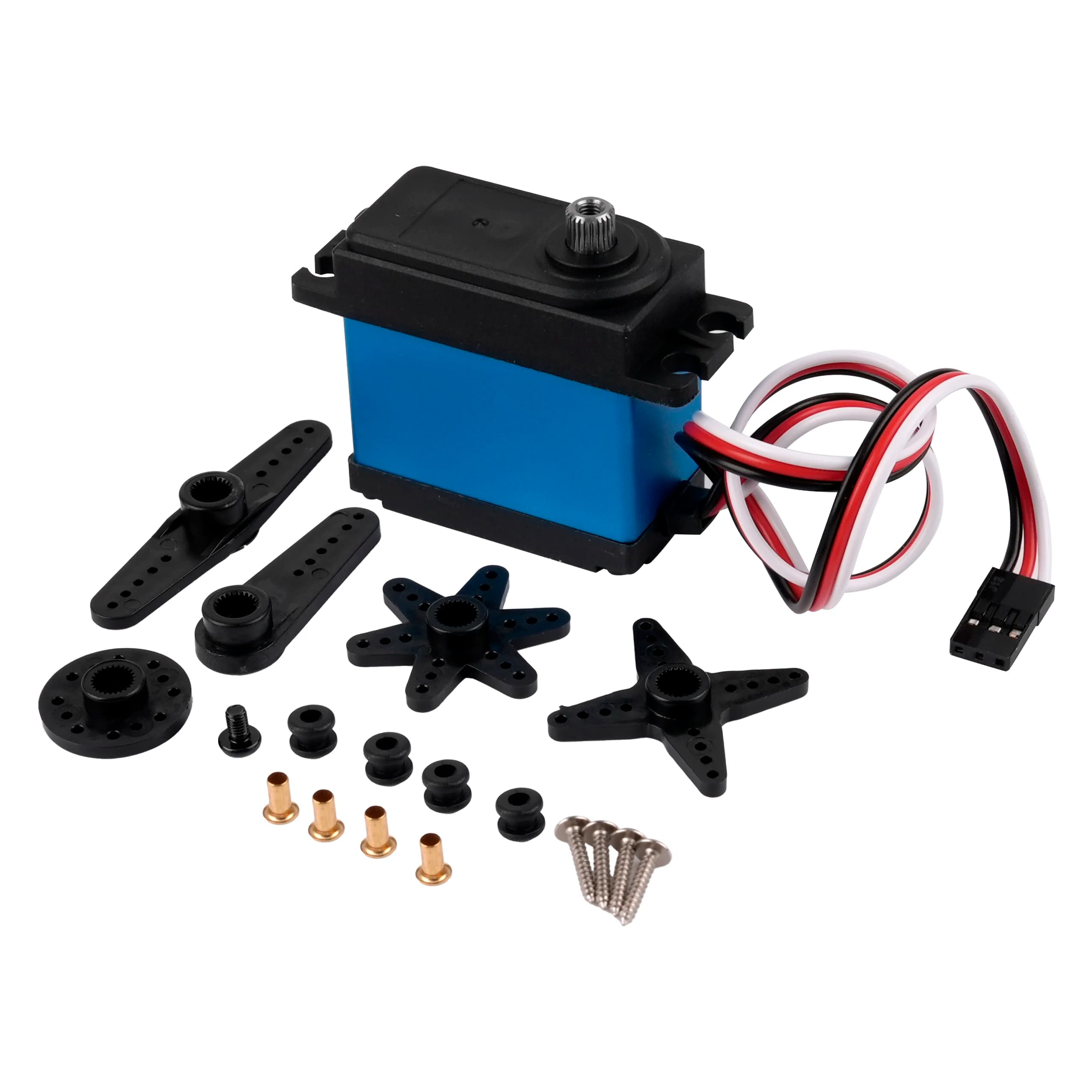 35kg Digital Servo Waterproof Metal Gear High Torque 180 Degree Motor for RC Airplane Helicopter Robot Truck 25T Arm DIY Model
