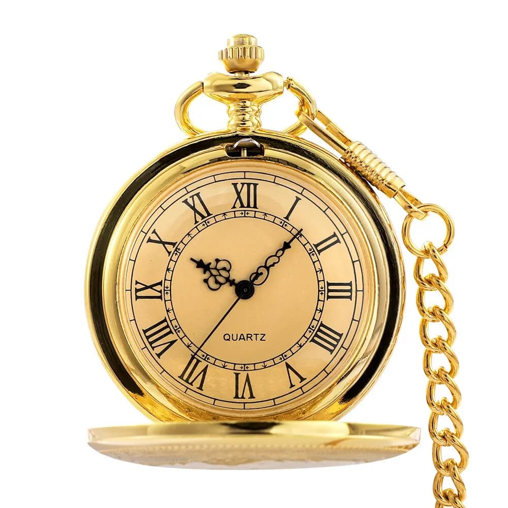 Ancient Steampunk Vintage Roman Numerals Quartz Pocket Watch Multi Colorful Necklace Pendant Men's Chain 2055