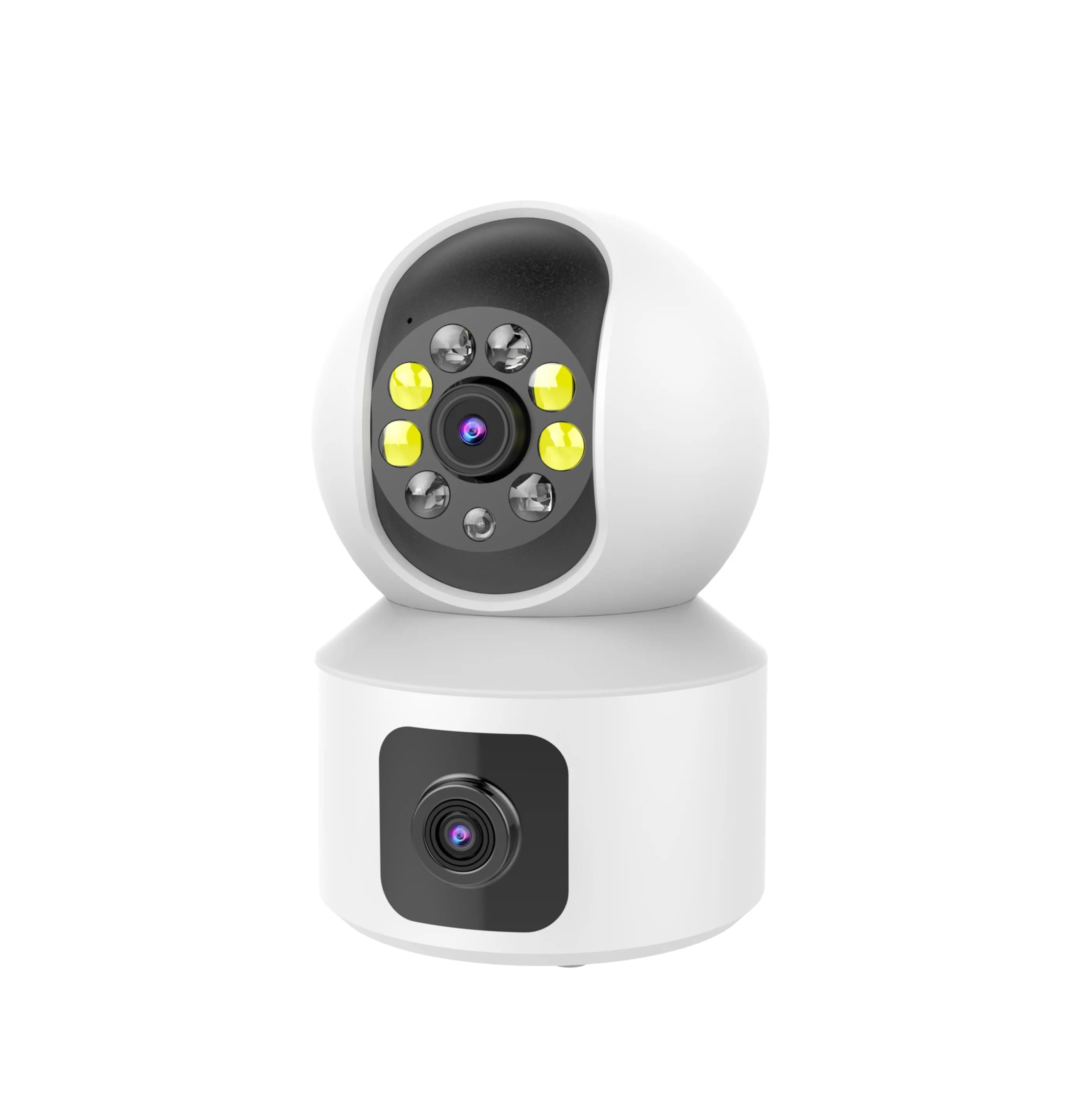 4MP V380/Yoosee/iCsee APP Dual Lens Double Screen PTZ IP Dome Camera AI rilevamento umanoide Full Color CCTV Intercom Baby Monitor