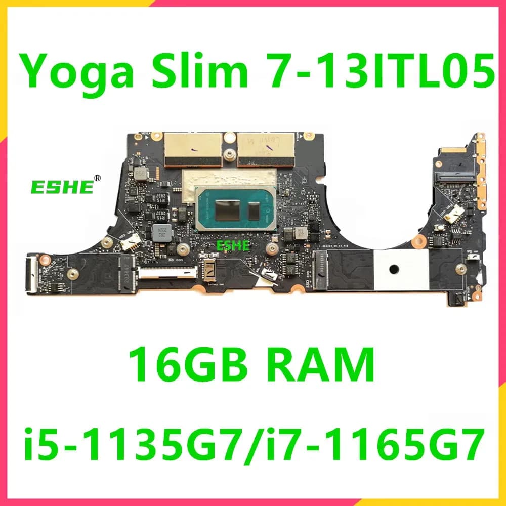 NB2608 For Lenovo Ideapad Yoga Slim 7-13ITL05 Laptop Motherboard With I5 1135G7 I7 1165G7 CPU 8G 16G RAM 5B20Z33201 5B20Z33202