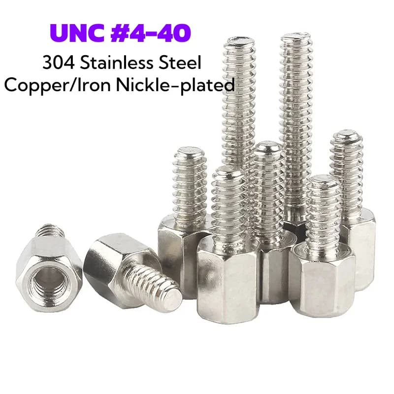 UNC #4-40 Copper/Iron Nickle-plated 304 Stainless Steel Hex Standoff Male-Female Spacer Column Spacer For PCB Board Motherboard