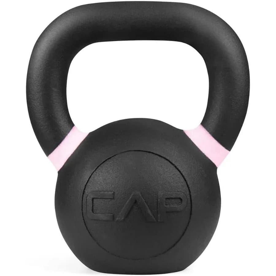 Kettlebells powder coated, Kettlebell black matt weights for strength training, conditioning and functional fitness, LB and KG