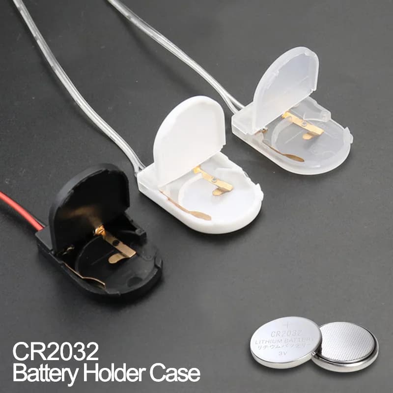 3V CR2032 button battery box with ON-OFF switch, 5 pieces, in special offer