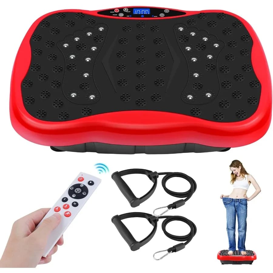 Black Home Fitness Portable Vibrant Pedal with Resistance and Remote Control Bands Ideal for Weight Loss and Training