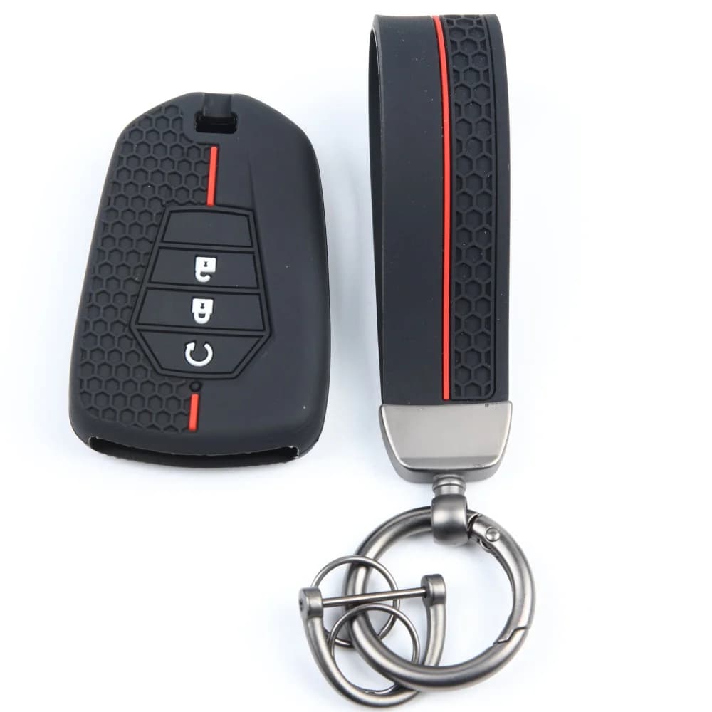 Cover in Silicone per Chiave Auto con 3 Pulsanti per ISUZU Dmax D-max Mux 2021 2022+ D-max MU-X 3.0 Mux, Accessori per Telecomando