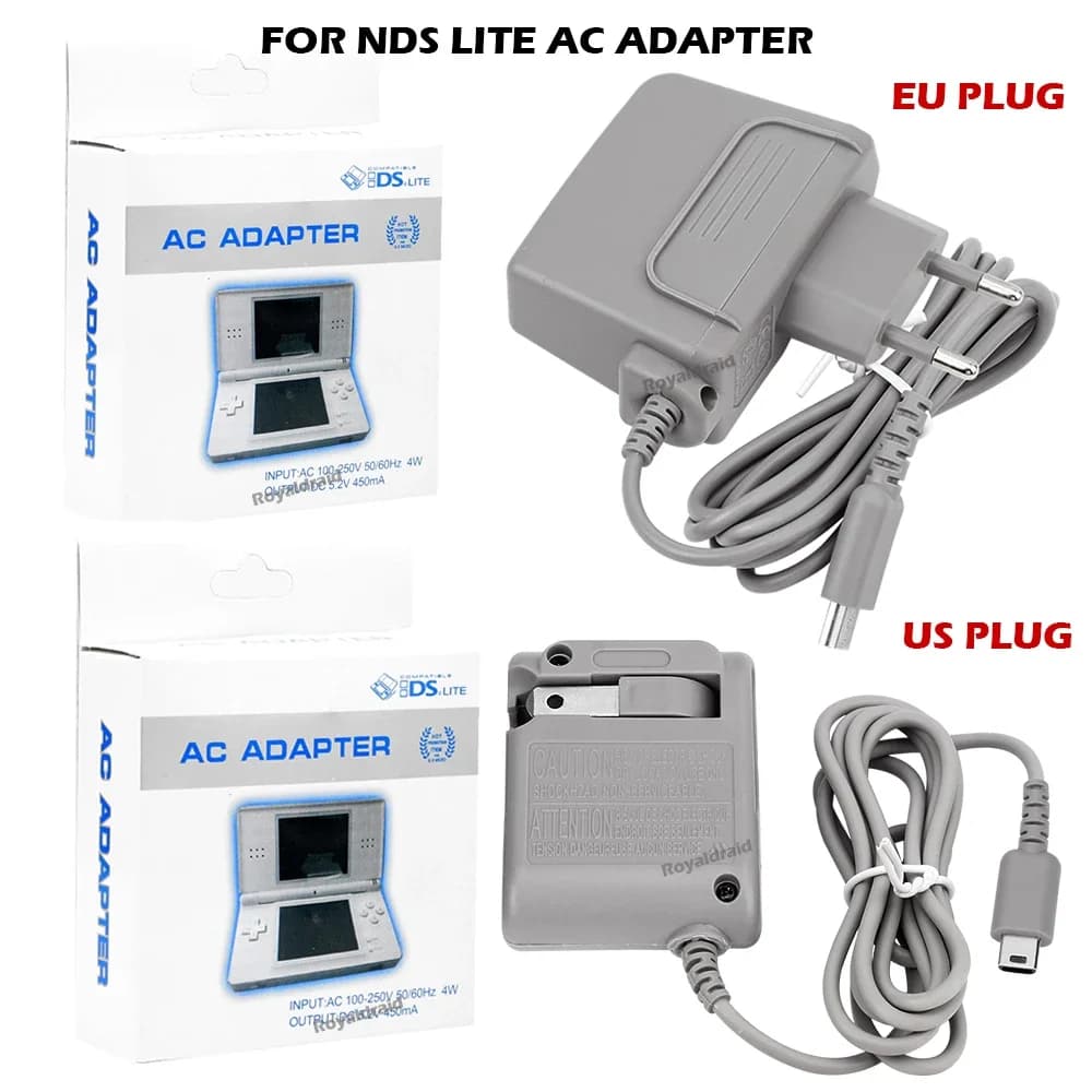 NUOVO Adattatore per caricabatterie di alimentazione CA per NDS Lite Caricatore da viaggio per casa da parete Adattatore di alimentazione CA per console di gioco NDSLite NDSL