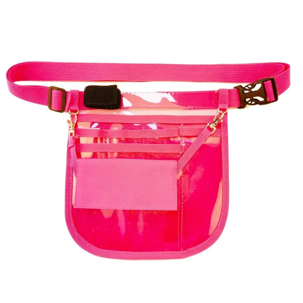 Waterproof Nurse Fanny Pack Portable Multi-Compartment Nurse Waist Bag Adjustable Straps Tape Holder PVC Nurse Pouch Case Women