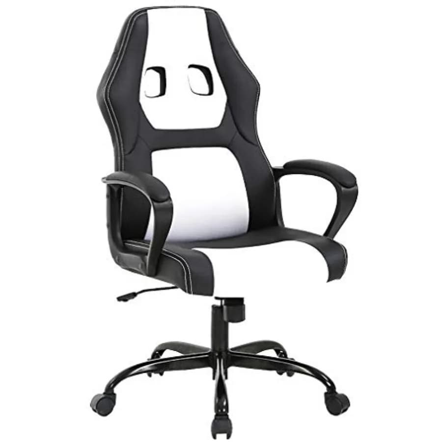 Office Chair PC Gaming Chair Cheap Desk Chair Ergonomic PU Leather Executive Computer Chair Lumbar Support for Women Men