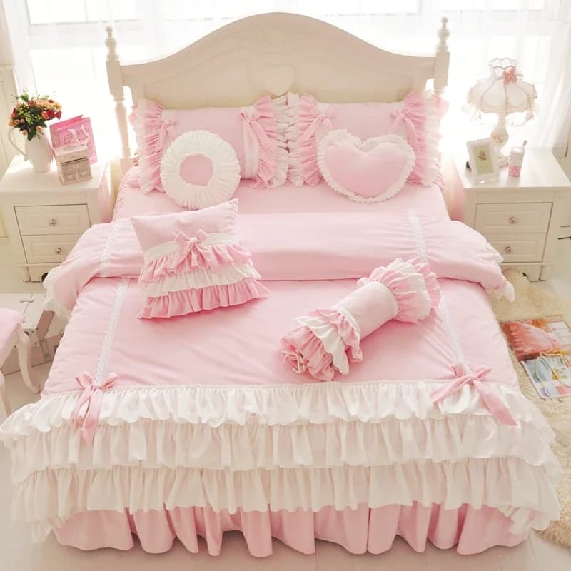 Lenzuolo invernale in pile copripiumino letto in pile corallo gonna letto in quattro pezzi peluche principessa vento flanella bifacciale invernale